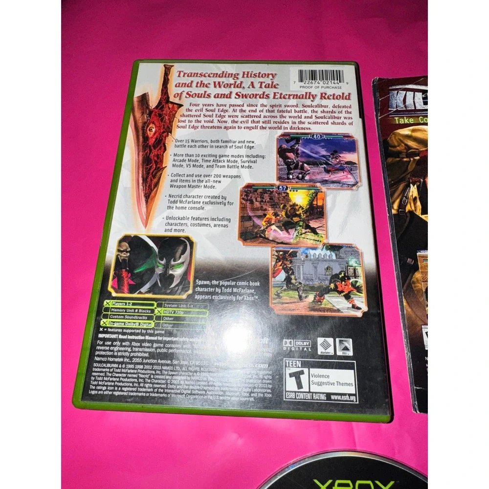 SoulCalibur II 2 Xbox Original Namco Fighting Game Spawn Exclusive CIB